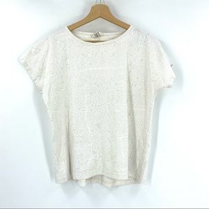Gravel & Gold White Lotte Top Sz 1